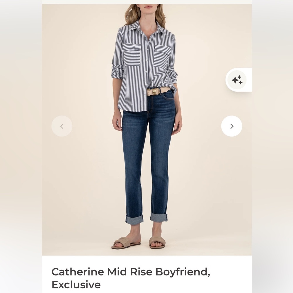 Kut from the Kloth Boyfriend Jeans - Dark Blue